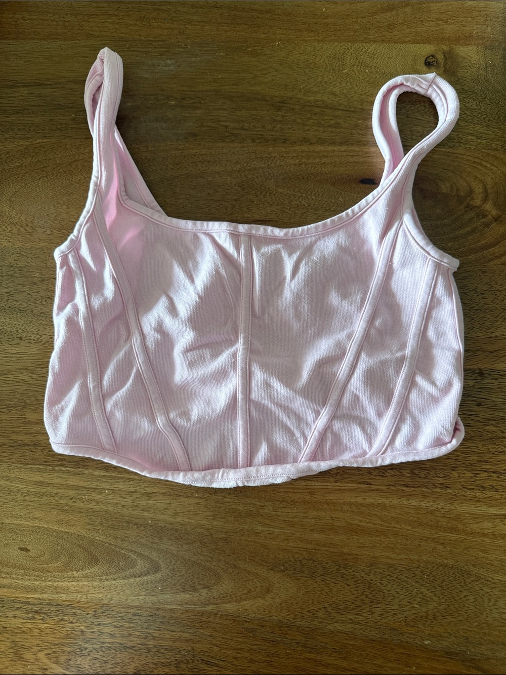 Light Pink Cropped Tank Top